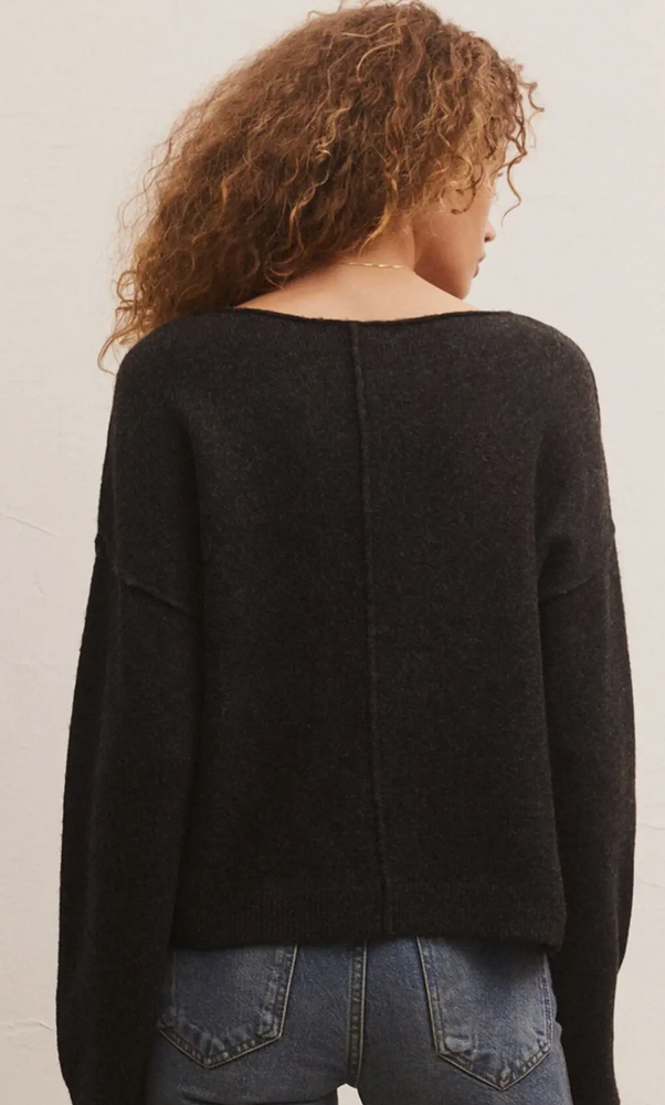 Everyday pullover sweater - heather black
