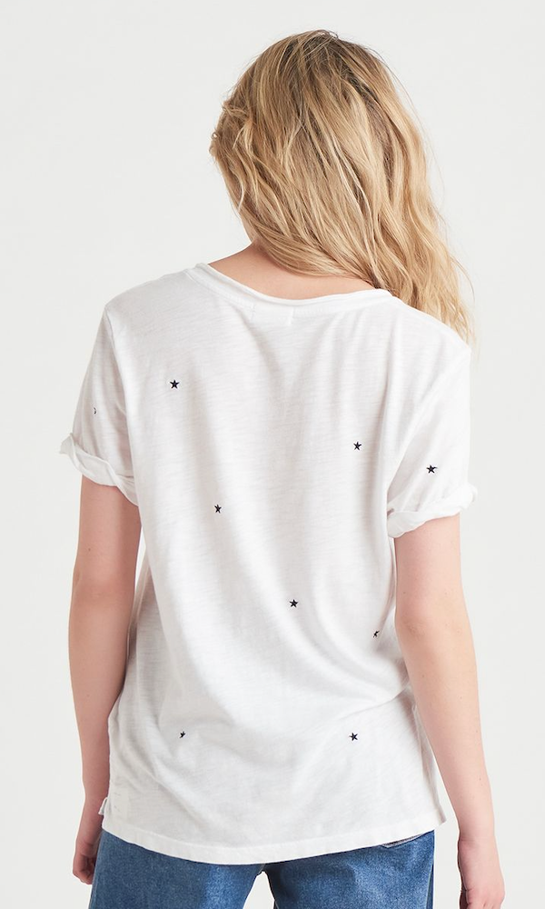 Embroidered star tee