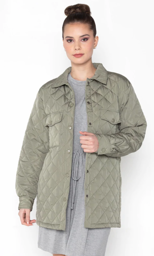 Quilted jacket - sage