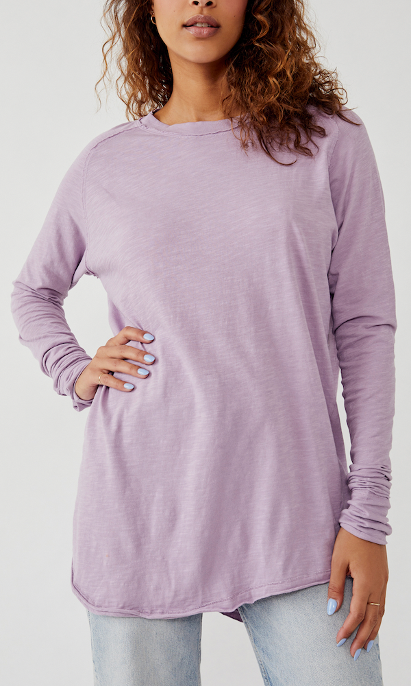 Arden tee by Free People - mauve mousse