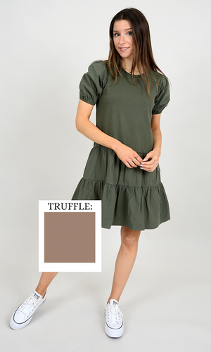Tamara tiered dress - truffle