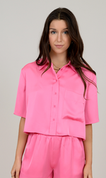 Suzy satin blouse - pink